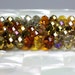 Czech Crystal rondelle strand 8mm Multi brown copper gold shades 36pcs