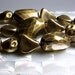 Beads Burnished Goldtone Metallic Acrylic mixed bead strand 9pcs