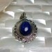Pendant Blue LAPIS with Marcasite