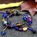 RESERVED for Shahmain - Double Strand Stretch Bracelet with Jewel Tones - Purple, Yellow, Gold, Blue, Green by lostsentiments