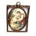 Vintage Brass Frame, Victorian Cameo Print Wall Hanging