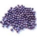 Vintage Stone Beads, Round Purple Gemstone, Jewelry Salvage