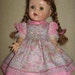RESERVED FOR KAREN W-B - Dress and Pinafore for 16 inch Ideal Saucy Walker Doll Vintage Fabric