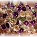 3 BOUQUETS VINTAGE Millinery Forget Me Nots Purple and Ivory