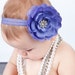 Baby Girls Headbands..Baby Headbands..Newborn Headbands..Periwinkle Headbands..Purple Headbands..Lilac..Infant..toddler..Photo Prop