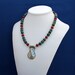 Silver Snake Pendant, Jade and Apatite Necklace Unique Statement For Men Women Teens-Athena