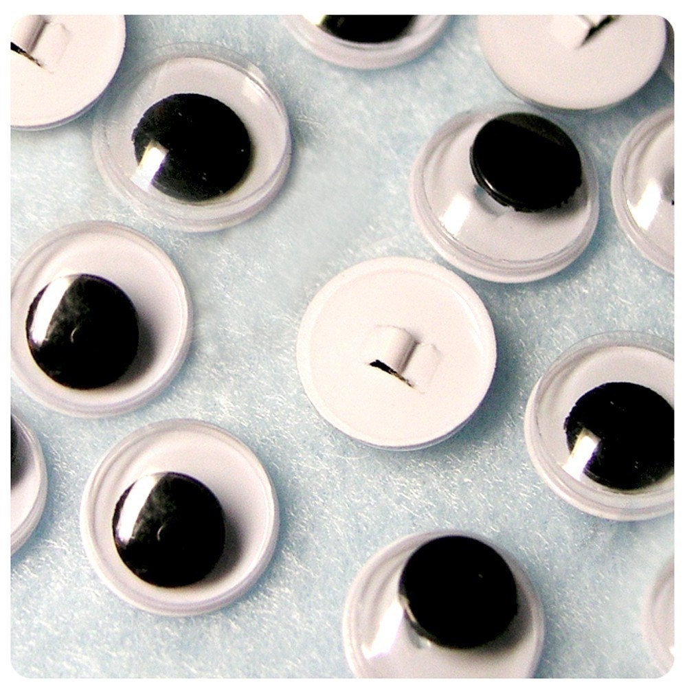 15mm sew-on wiggle eyes 12 pairs by EnamiEyes on Etsy