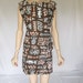 Vintage 1960s Mod Tiki Hawaiian Dress. Large