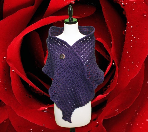 Prima Broomstick Lace Shawl Crochet Pattern