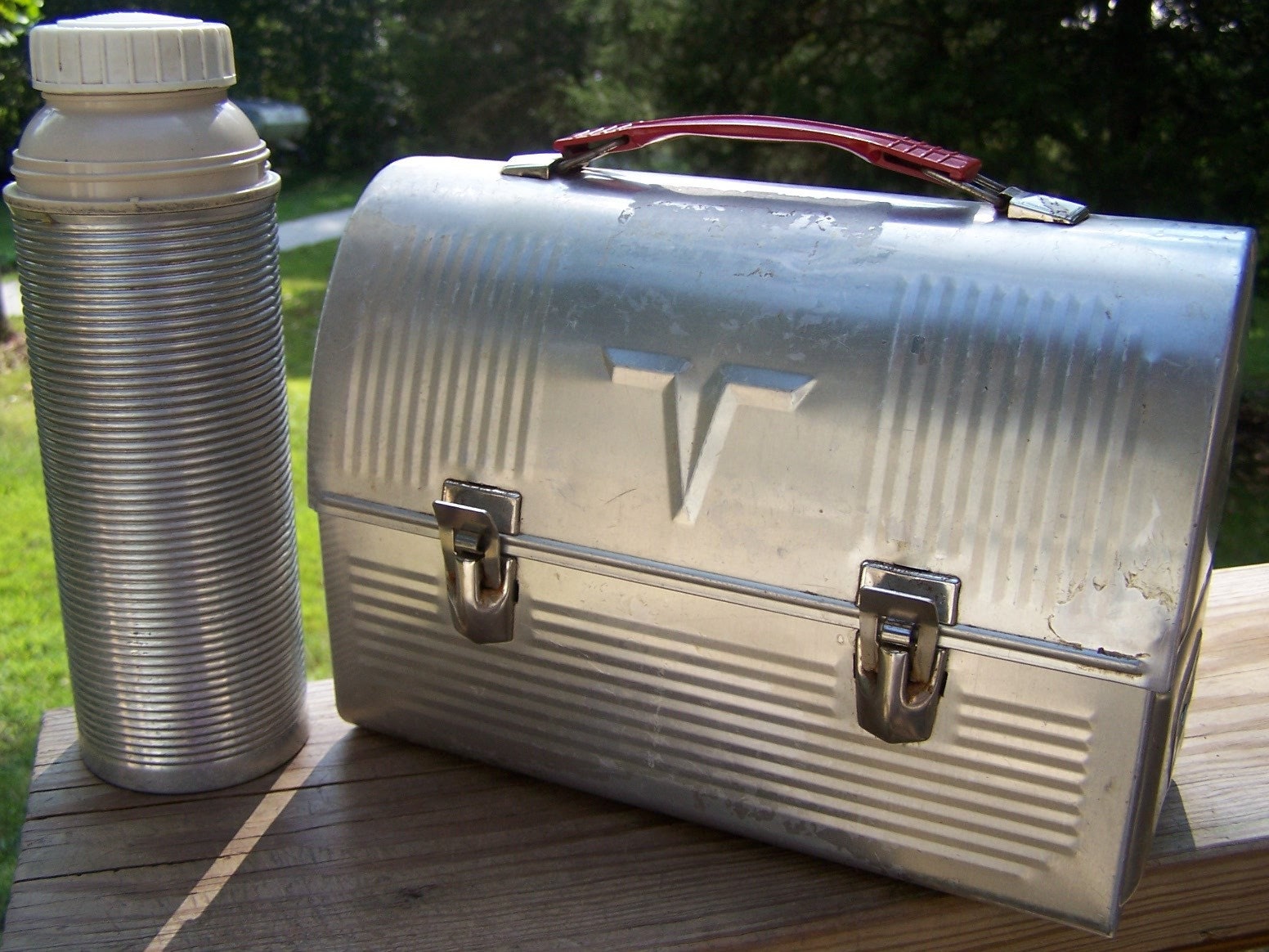 SALE Vintage Metal Lunch Box And Thermos Set   Il Fullxfull.89304034 