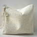 Utility Pouch, Make Up Bag, Water resistant bag, zippered pouch, Women, Re-usable Snack Bag, Travel Pouch, Ivory