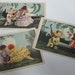 Bertiglia Pierrot and Columbina children postcards