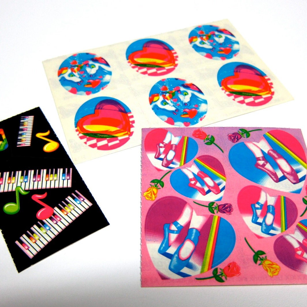 lot of early 80s Lisa Frank stickers