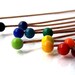 Rainbow Lampwork 3" Copper or Brass Headpins Made to Order (12) SRA