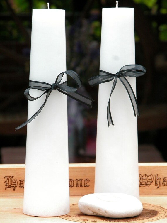 White Altar Candles Set of 2
