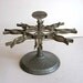 1930's Vintage Standard Rubber Stamp Revolving Stand for Vintage Office, Business, Gray Metal