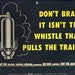 Vintage 1956 KVP Paper Co. Advertising Poster, It isn't the Whistle that Pulls the Train, Yellow Black