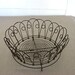 Vintage Folding Wire Footed Basket with Curlicue Design