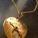 Love me Love me Not Long Gold Arrow Spinner Necklace