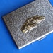 SALE Cigarette Holder Card CASE Business Money clip Steampunk style wallet Antique silver metal Horse Race medallion Exclusive accessory
