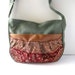 Royal Red Sari and Aquamarine Bunch Bag