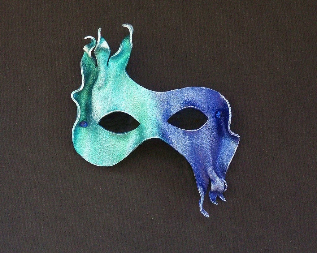 Water Leather Mask by MythicalDesigns on Etsy