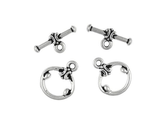 Silver Toggle Clasps Antique Silver Classic TierraCast Pewter Silver ...