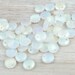 50 Frosted CRYSTAL AB 6mm Lentil Drops Snow White Iced Matte Seaglass Style Sea Glass Beads Beachglass Style Beach Glass Beads