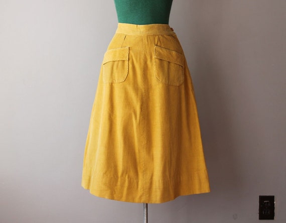 1940s Patch Pocket A Line Skirt by HolliePoint on Etsy