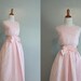 1960s Formal / 60s Party Dress / Pink Lace Dress / Vintage 60s Dress