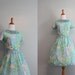 Vintage 60s Dress / 1960s Sheer Dress / 60s Pastel Day Dress