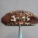Leopard Print Hat / 60s hat / Leopard Print Pillbox Hat / Fur Trimmed Bow Hat