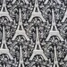 Eiffel Tower Black and White Fabric Michael Miller 2 Yards Reserved for Michele Love