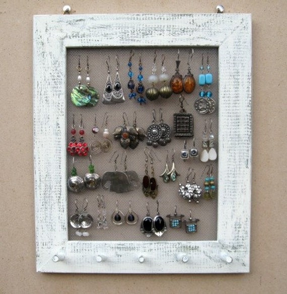 shabby chic jewelry display earring rack cream 25 40 shabby chic jewelry display earring rack cream 25 40