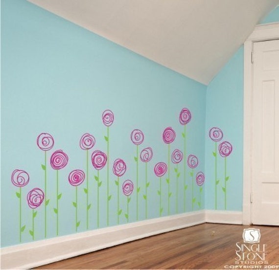 Handmade Spark - singlestonestudios - Wall Decals Doodle Flower ...