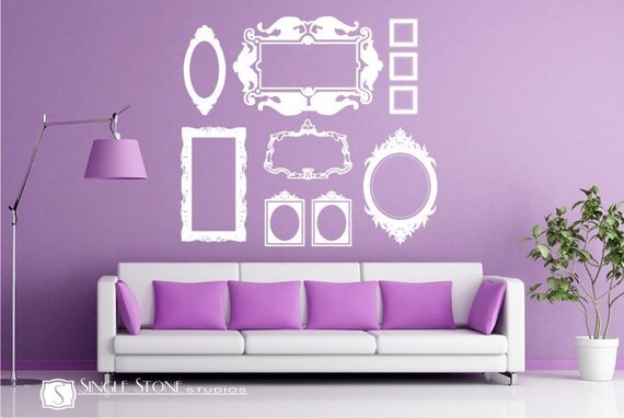 Picture Frame Wall Decals picture frame wall decals baroque collection large Picture Frame Wall Decals picture frame wall decals baroque collection large