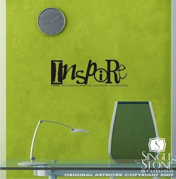 Inspire Definition Vinyl Text Wall Words Decals Stickers Art