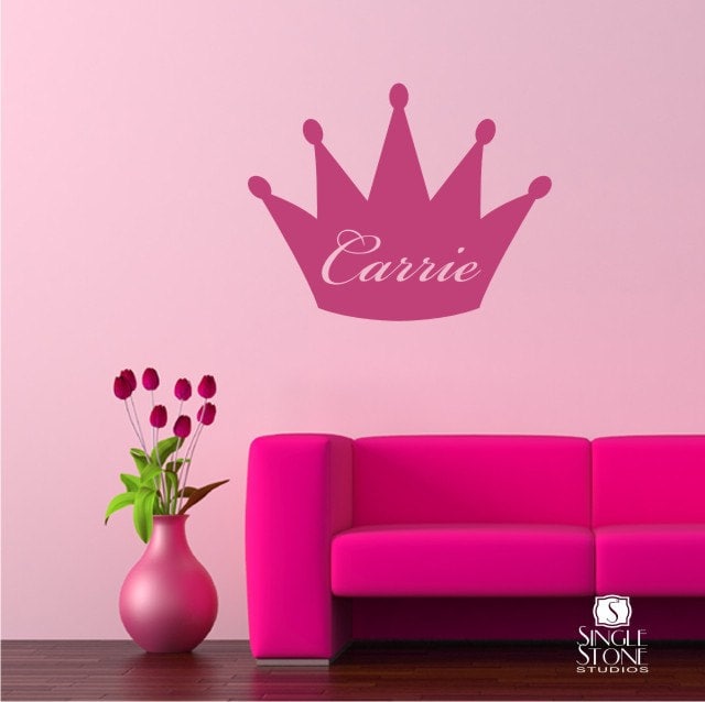 Princess Crown Wall Decal Personalized Vinyl Wall Sticker