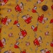 Half Yard Japanese Cotton Fabric Retro Birds Cup Yellow