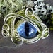 Gothic Steampunk Silver Evil Eye Microbitty in Blue with Green Tint