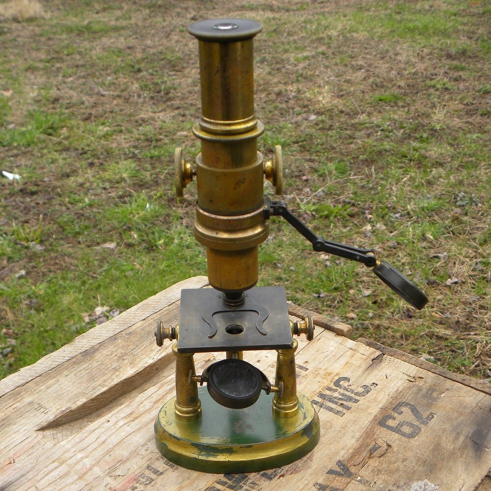 Antique Brass Microscope