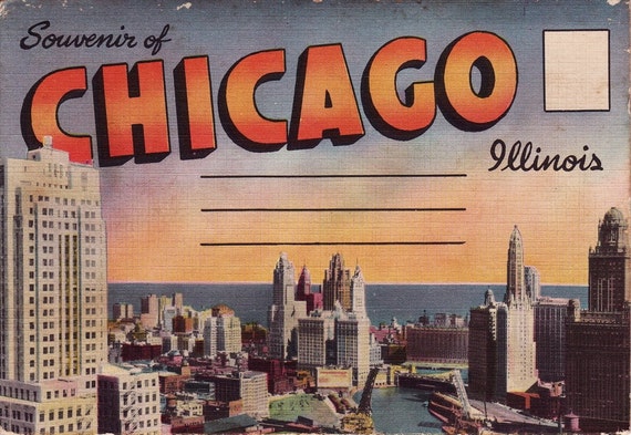 Vintage Chicago Souvenir Postcard Book