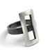 Modern Architectural Minimalist Geometric Sterling Silver Size 7