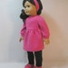18 Inch Doll Clothes American Girl Leggings Tunic Shoes Headband Pink Black, 1404