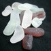 Hawaiian Beach Glass, similar shape and color, Mixed Frosty white,pale Aqua, amber Lot 17A