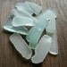 Hawaiian Sea Glass, Pendant shaped frosty white, pale aqua,sea gems, Lot12p
