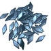 Clearance Sale Diamond shape matte metallic bead tags 18x7mm in Smoke Grey 250 count