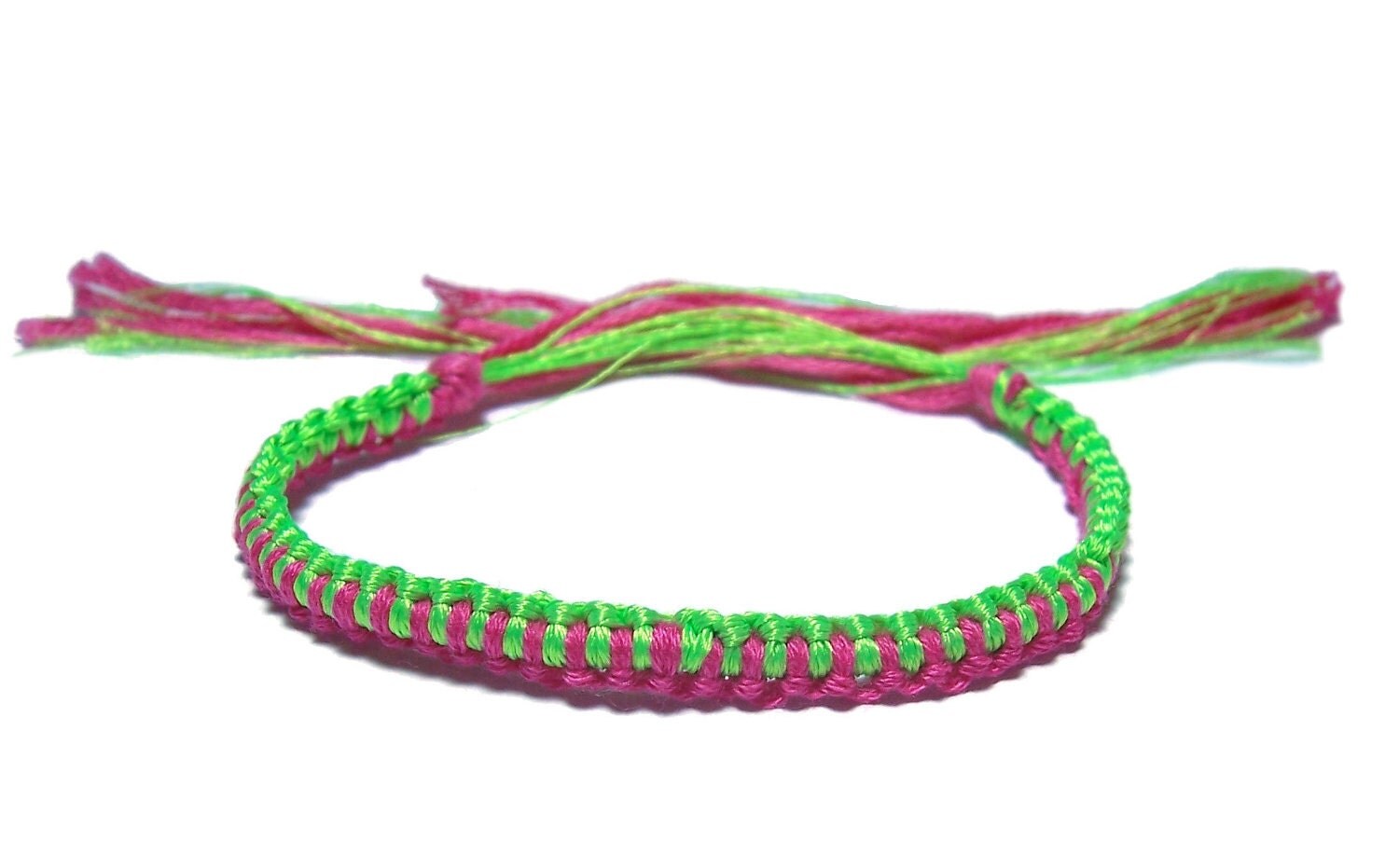 Friendship Bracelet Pattern Zipper Design | neon green and pink friendship bracelet zipper pattern by Friendship Bracelet Pattern Zipper Design | neon green and pink friendship bracelet zipper pattern by
