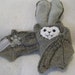 Dust Bunny Bat Cup Sleeve, Stuffed Animal, Coffee Cozy