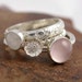 Simply Rosey Stackers - Sterling Silver and Cabochon Stacking Rings - Made to order